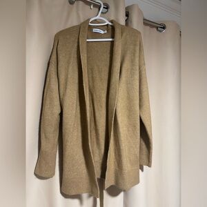 Calvin Klein Tan Open-Front Cardigan